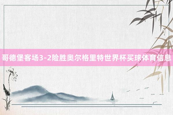哥德堡客场3-2险胜奥尔格里特世界杯买球体育信息